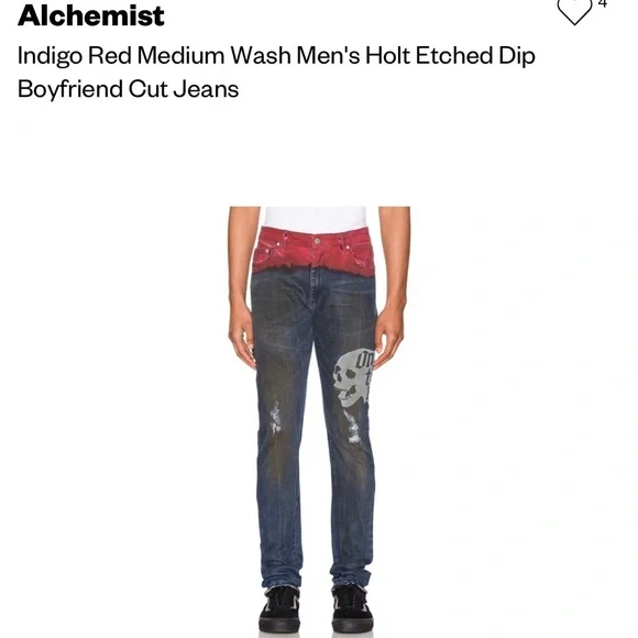 Alchemist Holt Etched Dip Dyed Jeans × 129
